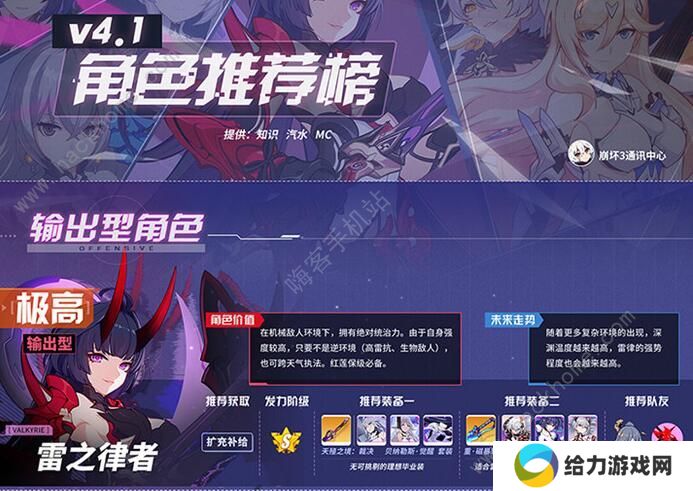 崩坏3女武神排名2020 最新女武神强度排行榜图片1