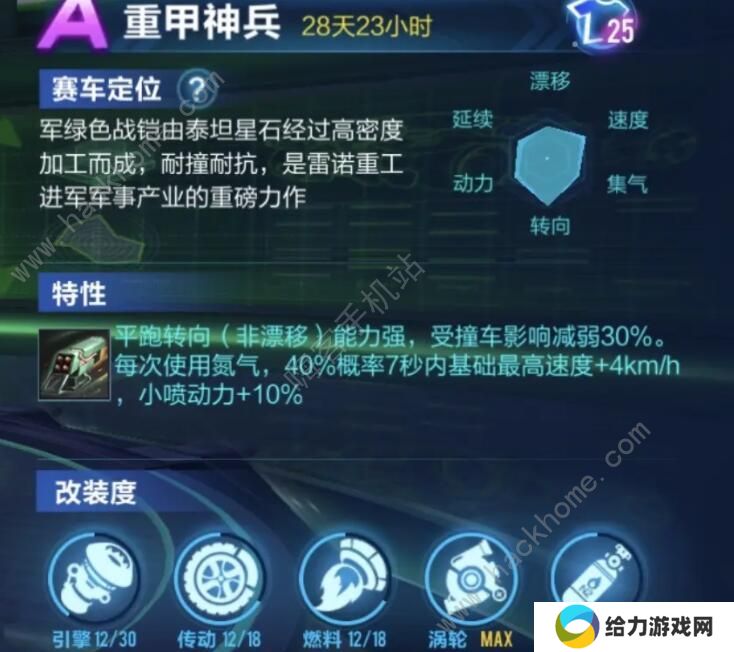 QQ飞车手游重甲神兵怎么改装 重甲神兵最强改装攻略图片1